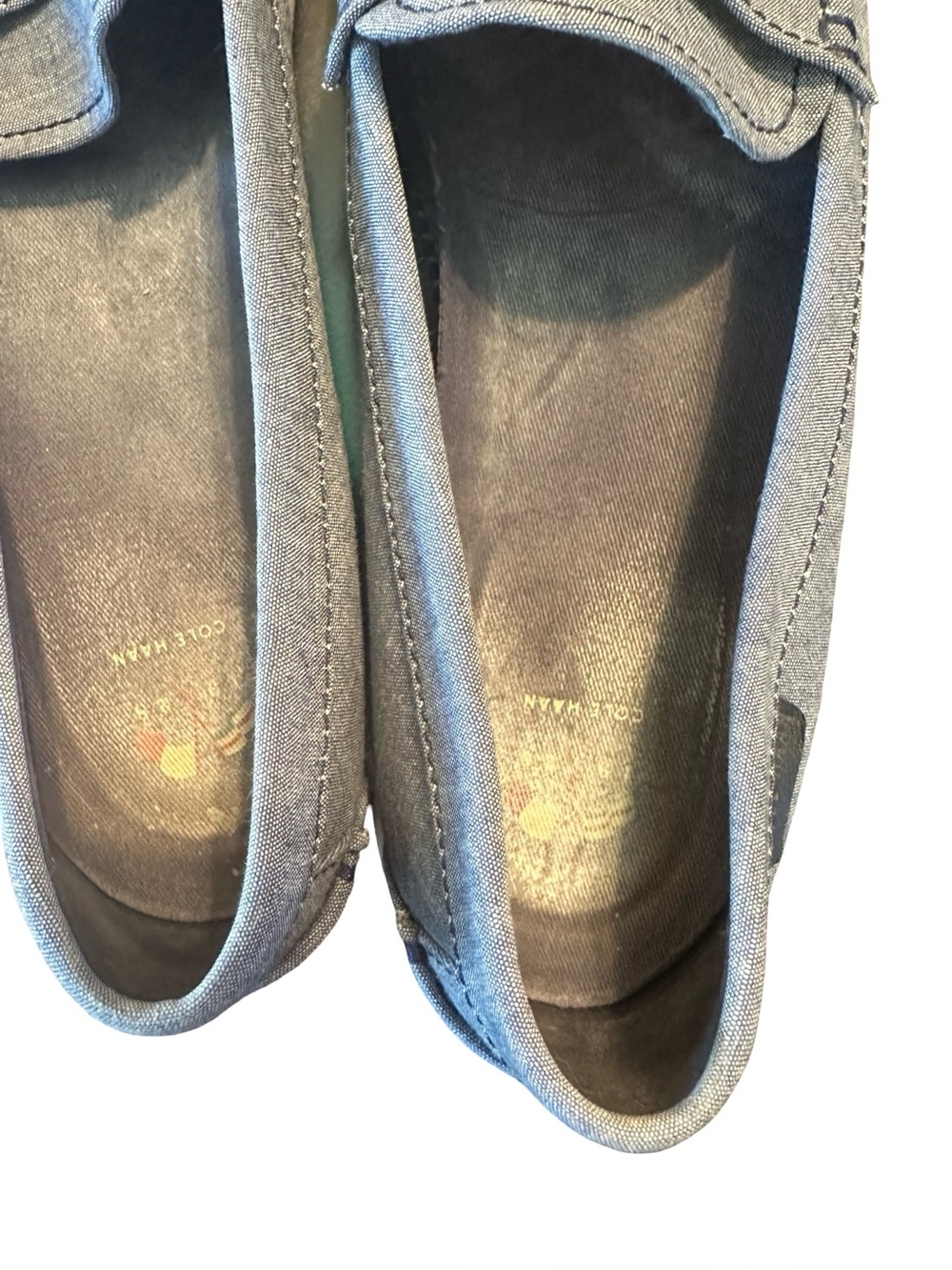 Cole Haan women’s preppy Blue Canvas Penny Loafers 8.5 - Picture 4 of 7